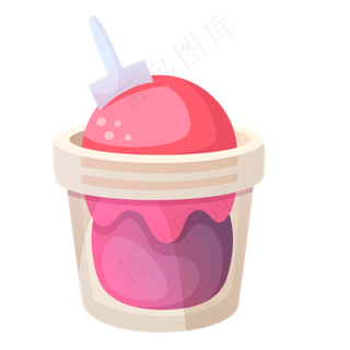 手绘夏天水果雪糕