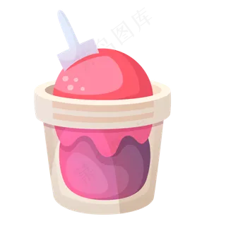 手绘夏天水果雪糕