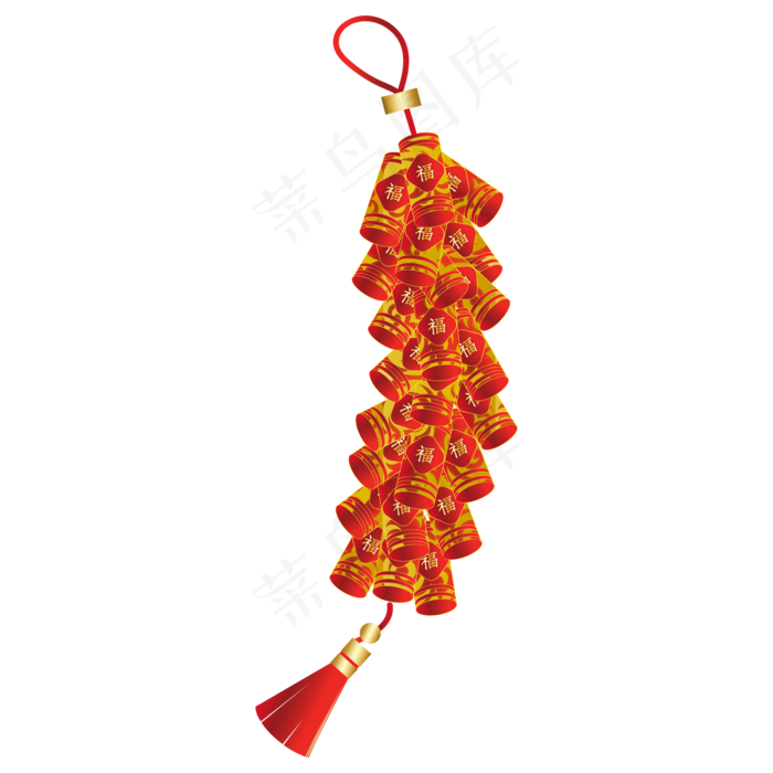 新年鼠年鞭炮装饰,免抠元素