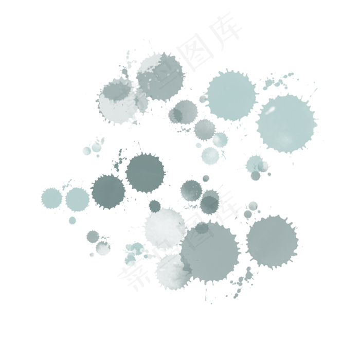 清新水彩水渍喷溅(2000X2000(DPI:300))psd模版下载