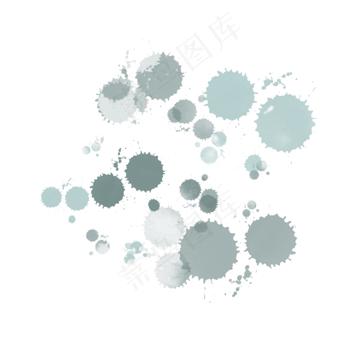 清新水彩水渍喷溅(2000X2000(DPI:300))psd模版下载