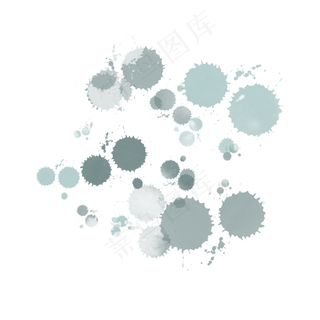 清新水彩水渍喷溅