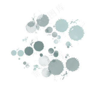 清新水彩水渍喷溅