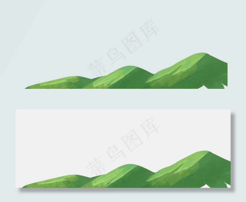 春天郊外绿色山野,免抠元素