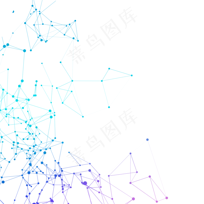 点线结构三角元素,免抠元素(1417*1417px)psd模版下载
