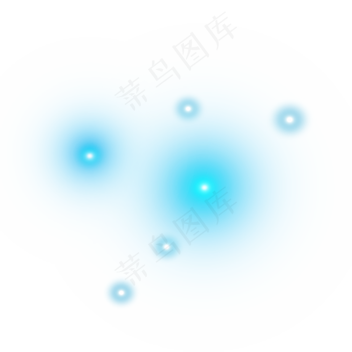 蓝色光效酷炫动感多彩光效素材,免抠元素
