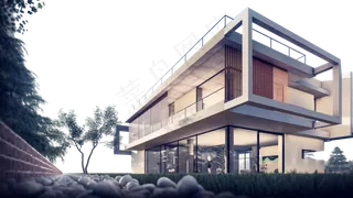 现代建筑,免抠元素