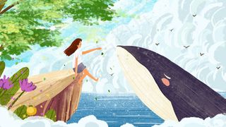 夏日海边天空治愈系小清新