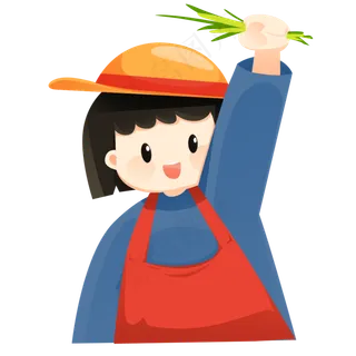 拿着小麦的女孩