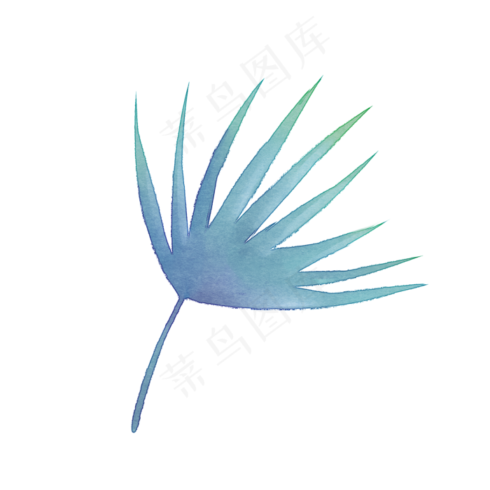 春天绿色水彩树叶(2000X2000(DPI:299))psd模版下载