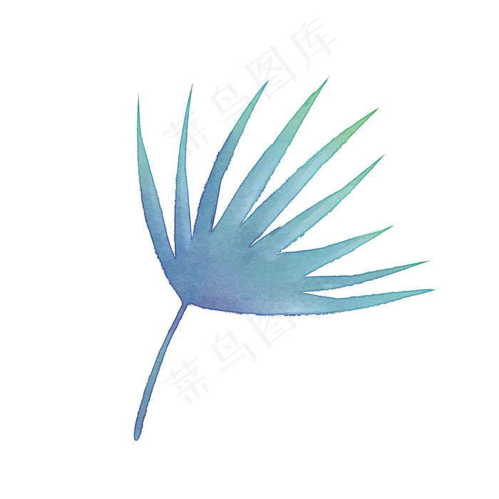 春天绿色水彩树叶(2000X2000(DPI:299))psd模版下载