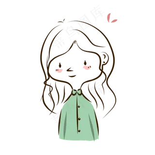 情人节头像衬衫女孩