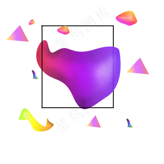 618电商流体渐变主题装饰素材