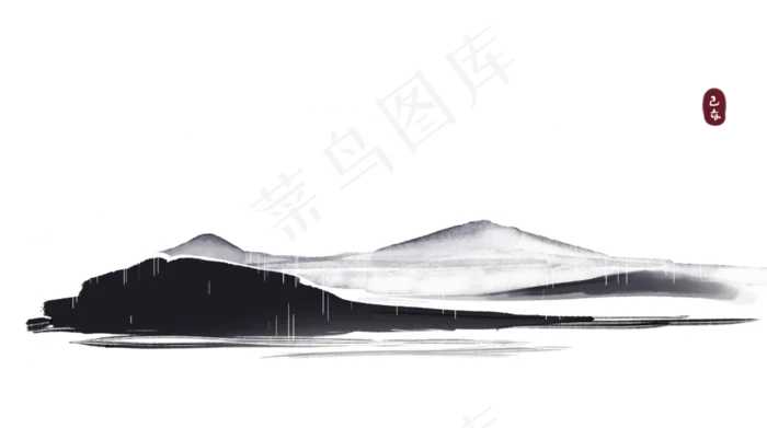 中国风山水34png免抠(3584X2000(DPI:300))psd模版下载