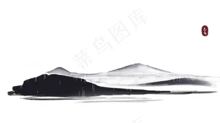 中国风山水34png免抠