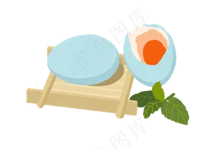 蓝色鸡蛋端午节插图