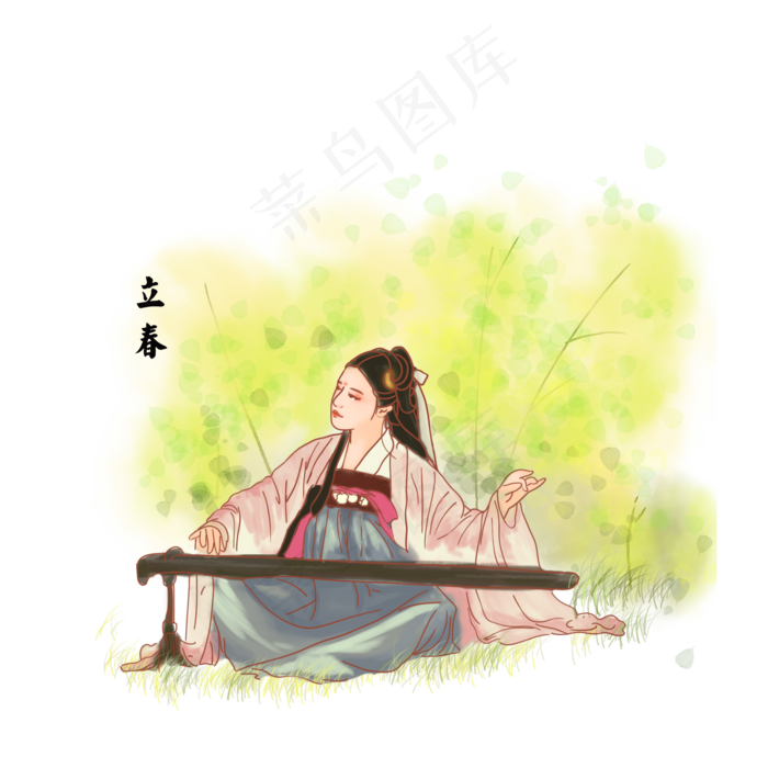 立春演奏的小女孩