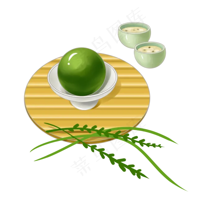 清明节食物和青团(2000X2000(DPI:299))psd模版下载