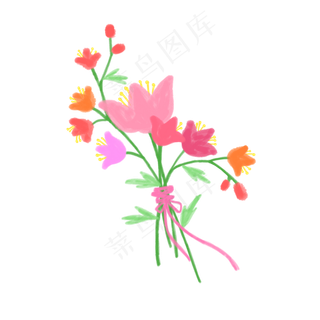 卡通简单花束PNG