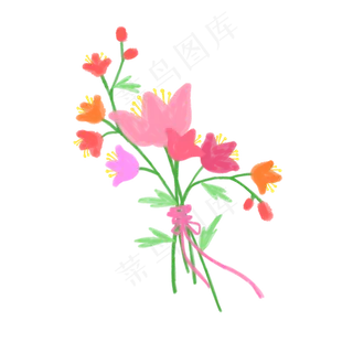 卡通简单花束PNG