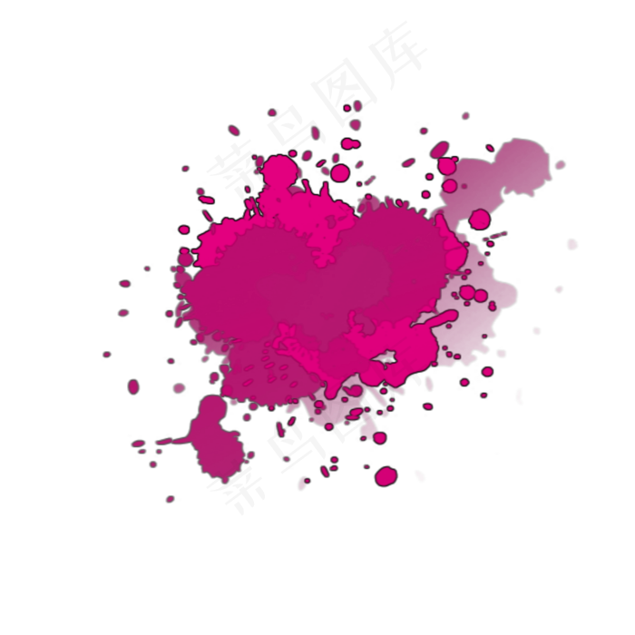 油漆斑驳笔刷效果