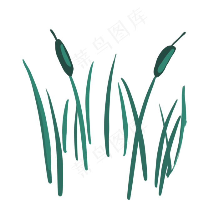 墨绿色的卡通绿色植物,免抠元素(2000X2000(DPI:300))psd模版下载
