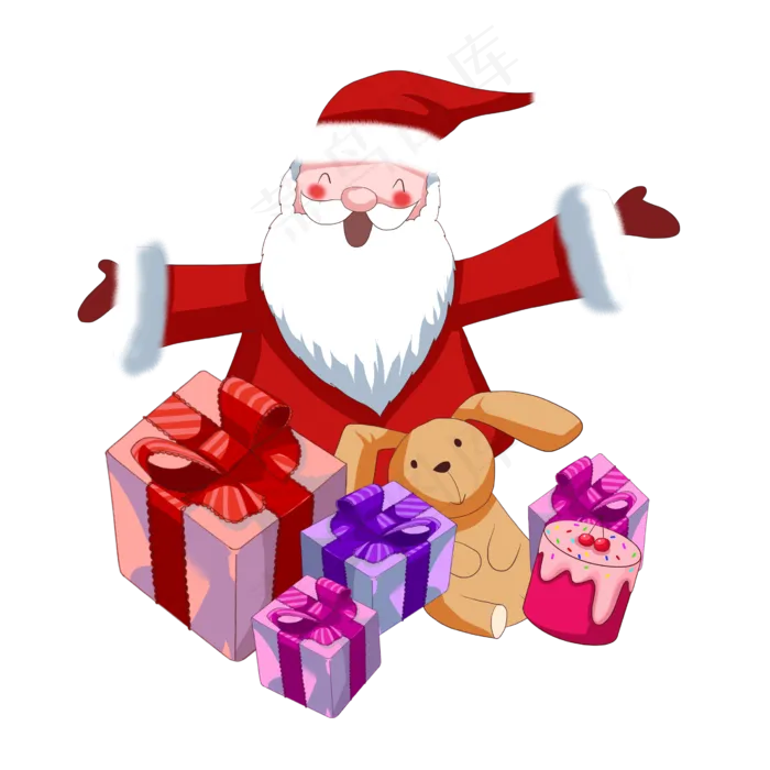 圣诞节圣诞老人圣诞日圣诞狂欢礼,免抠元素(2551X2551(DPI:300))psd模版下载