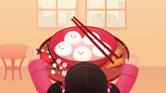 元宵节节日活动吃汤圆(3545X5315(DPI:300))psd模版下载
