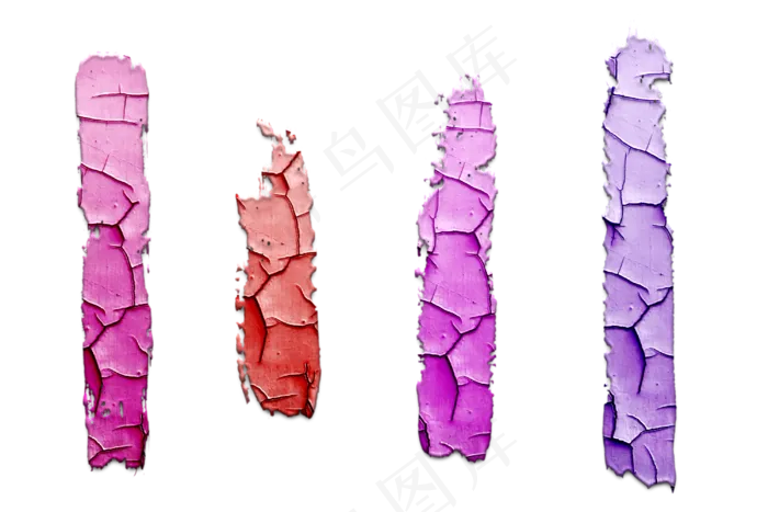 干裂油画颜料红色系玫瑰,免抠元素(3000*2000px 300 dpi )psd模版下载