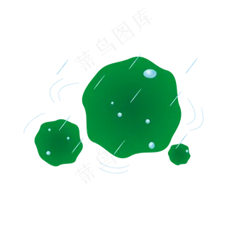 矢量手绘卡通荷叶