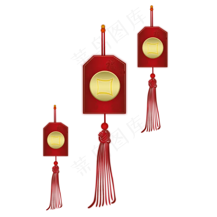 春节福字挂穗手绘,免抠元素(2000X2000(DPI:300))psd模版下载