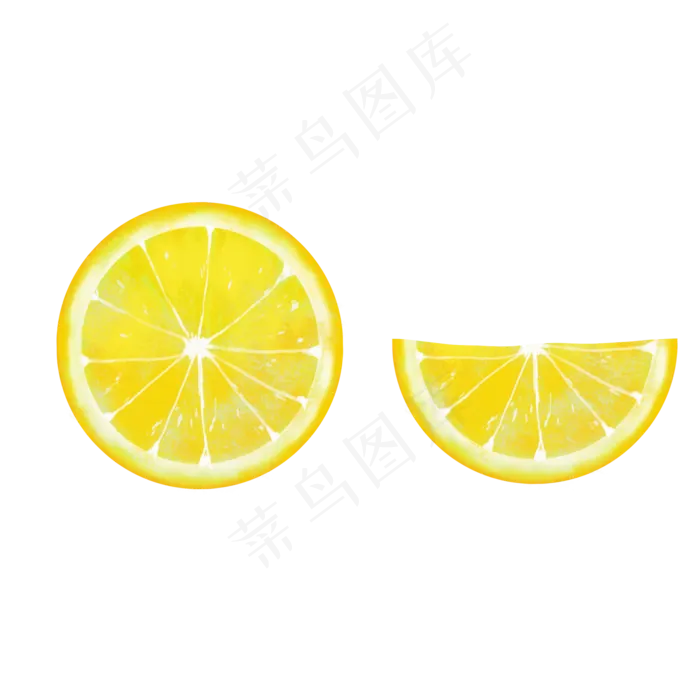矢量手绘柠檬切片(2000*2000px 72 dpi )psd模版下载