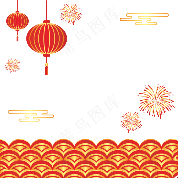 喜庆春节边框,免抠元素