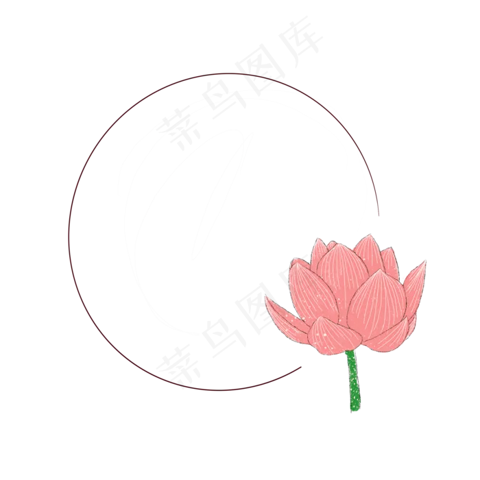 中国风荷花荷叶免抠(2048X2048(DPI:132))psd模版下载