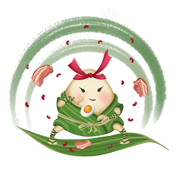 端午节武侠古风粽子(2500X2500(DPI:300))psd模版下载