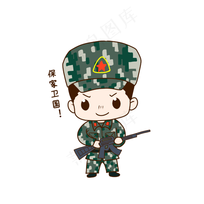 建军节保家卫国(3000X3000(DPI:300))psd模版下载