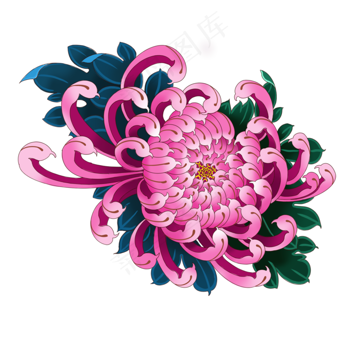 刺绣中国风菊花刺绣,免抠元素