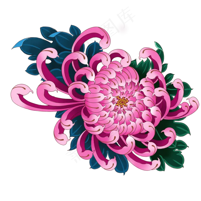 刺绣中国风菊花刺绣,免抠元素