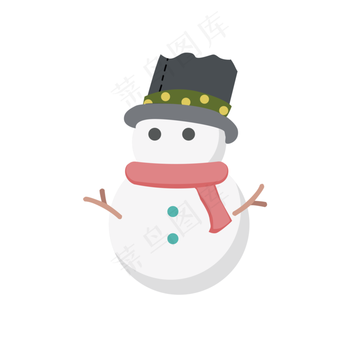 可爱卡通雪人形象PNG免抠(2000*2000px 300 dpi )psd模版下载