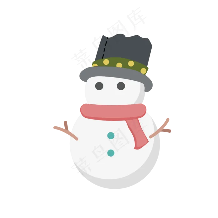 可爱卡通雪人形象PNG免抠(2000*2000px 300 dpi )psd模版下载
