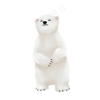 可爱动物北极熊大白熊,免抠元素