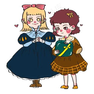 六一儿童节小精灵们给小孩送节日