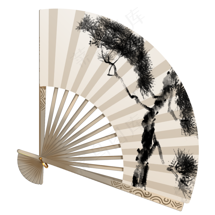 中国风水墨扇子