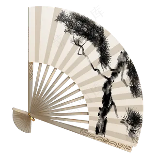 中国风水墨扇子