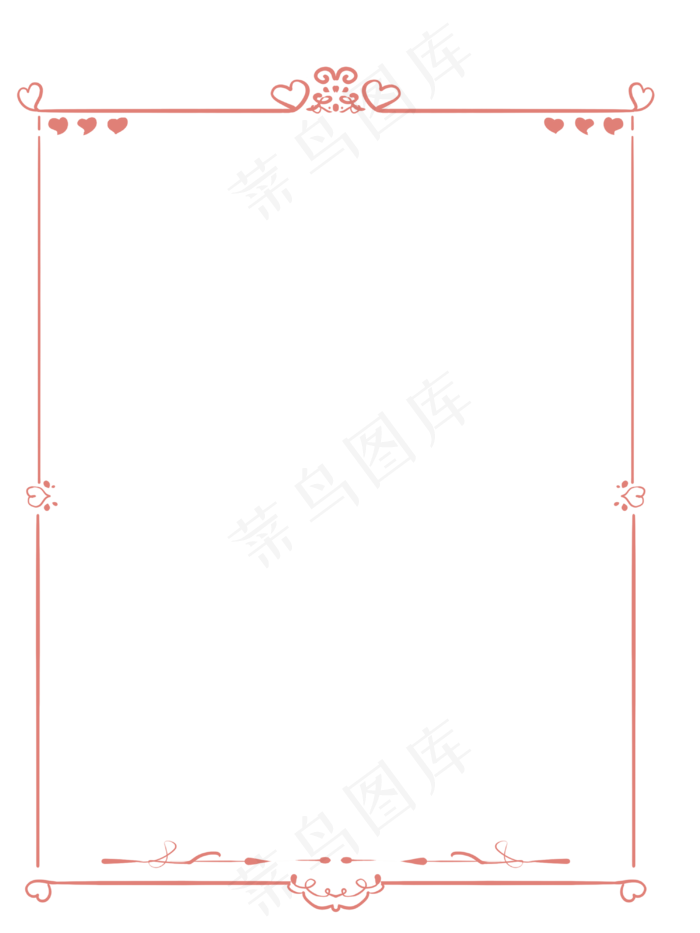元宵红色简约手绘边框,免抠元素(3000X4000(DPI:300))psd模版下载