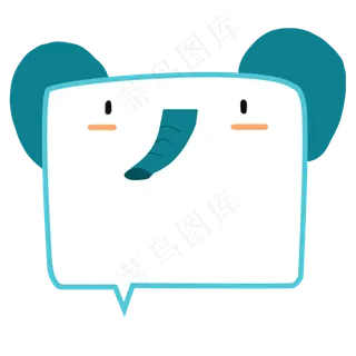 手绘大象动物边框,免抠元素