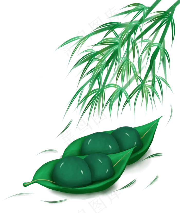 手绘寒食节青团(2096X2480(DPI:300))psd模版下载