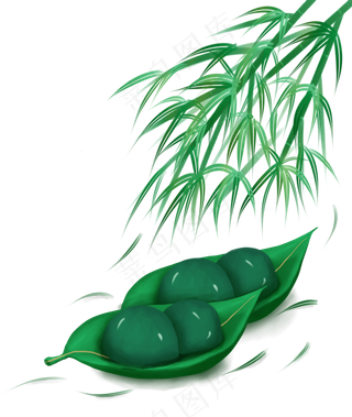 手绘寒食节青团