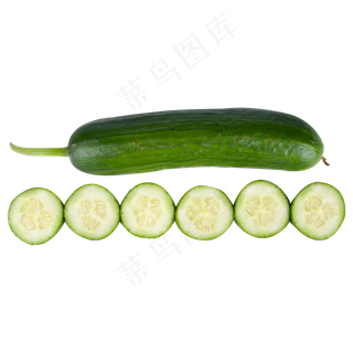绿色黄瓜食物元素,免抠元素