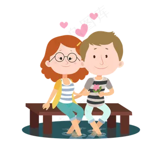 情人节卡通人物矢量